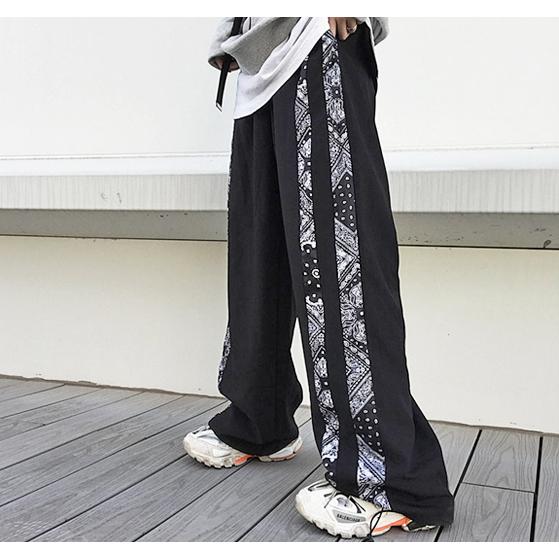 ペイズリー柄 パンツ レディース メンズ ズボン 韓国 原宿 ストリート モード系 ロング |  | 05