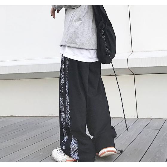 ペイズリー柄 パンツ レディース メンズ ズボン 韓国 原宿 ストリート モード系 ロング |  | 06