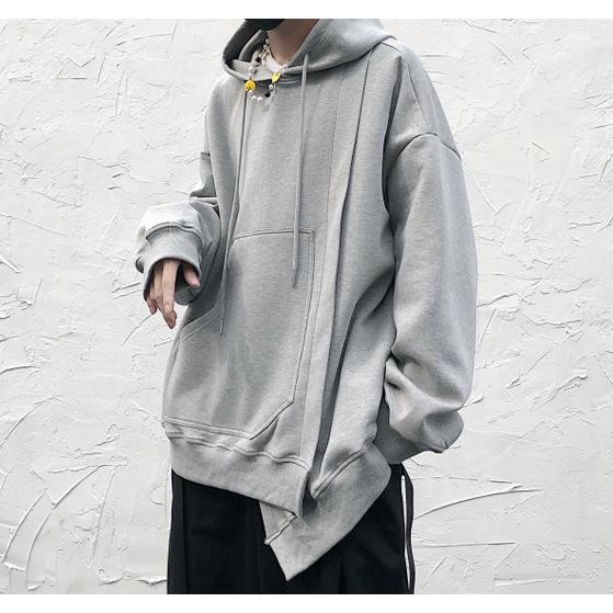 パーカー レディース アシンメトリー 個性的 韓国 原宿 ストリート系