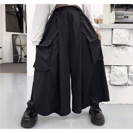 上品 ストレートパンツ ワイド 無地 シンプル 韓国風 モード系 ワイドパンツ 春 夏 秋 美脚 ハイウエストワンボタン スラックス