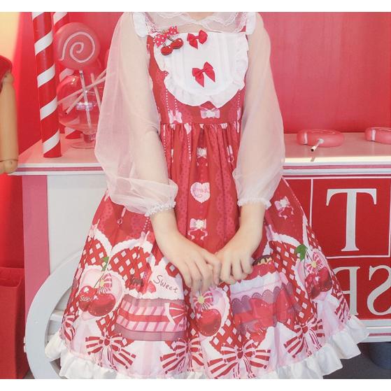 ワンピース レディース ロリータ ゴスロリ ゆめかわいい リボン 韓国 原宿 Tb 743 毒いちご 通販 Yahoo ショッピング