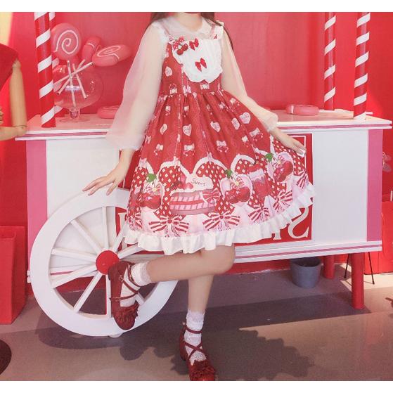 ワンピース レディース ロリータ ゴスロリ ゆめかわいい リボン 韓国 原宿 Tb 743 毒いちご 通販 Yahoo ショッピング