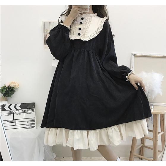 ワンピース レディース ゴスロリ 黒 ロリータ LOLITA ゆめかわいい