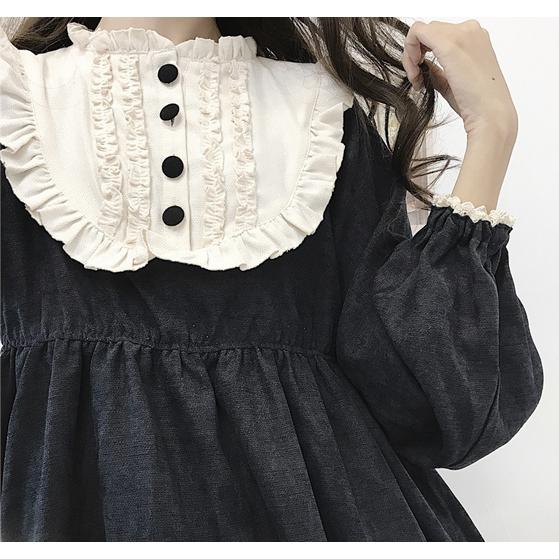 ワンピース レディース ゴスロリ 黒 ロリータ LOLITA ゆめかわいい