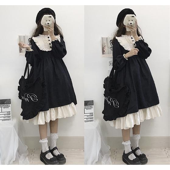 ワンピース レディース ゴスロリ 黒 ロリータ LOLITA ゆめ