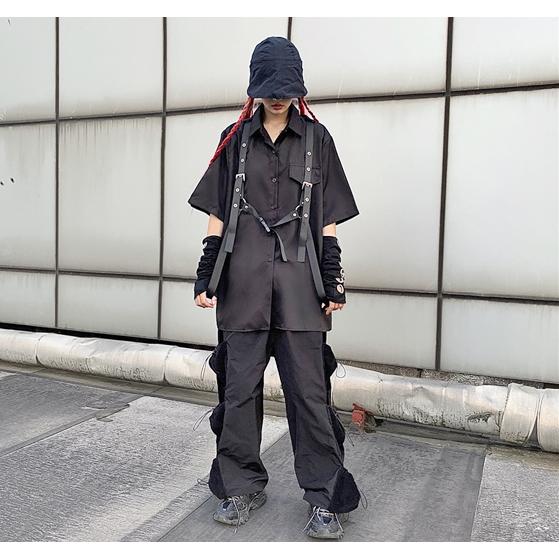 半袖 黒シャツ レディース メンズ ベルト付き 病みかわいい ゴスロリ モード系 個性的 Tb 771 毒いちご 通販 Yahoo ショッピング