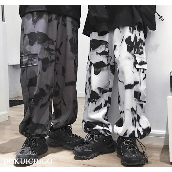 カーゴパンツ レディース メンズ タイダイ柄 パンツ ストリート系