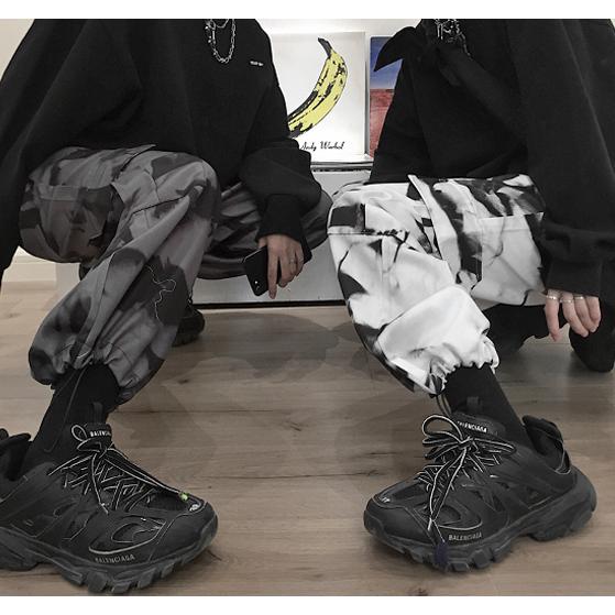 カーゴパンツ レディース メンズ タイダイ柄 パンツ ストリート系