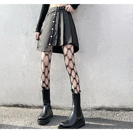 スカート レディース プリーツ パンク ロック キュロット 韓国 : 毒