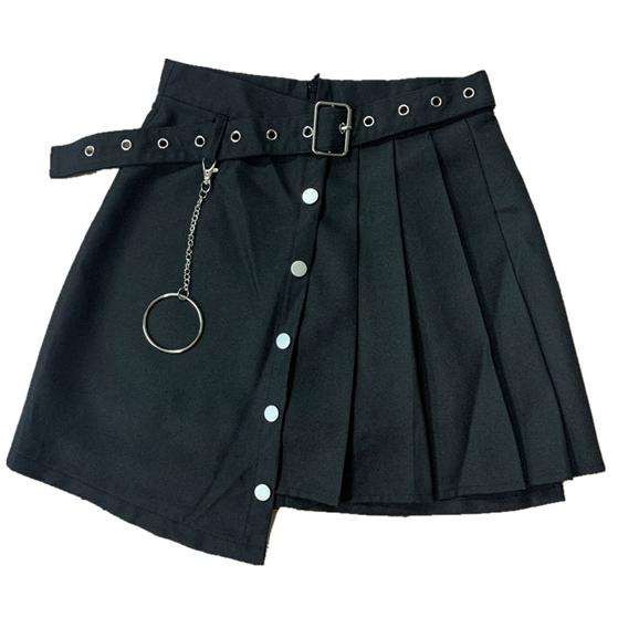 スカート レディース プリーツ パンク ロック キュロット 韓国 : 毒