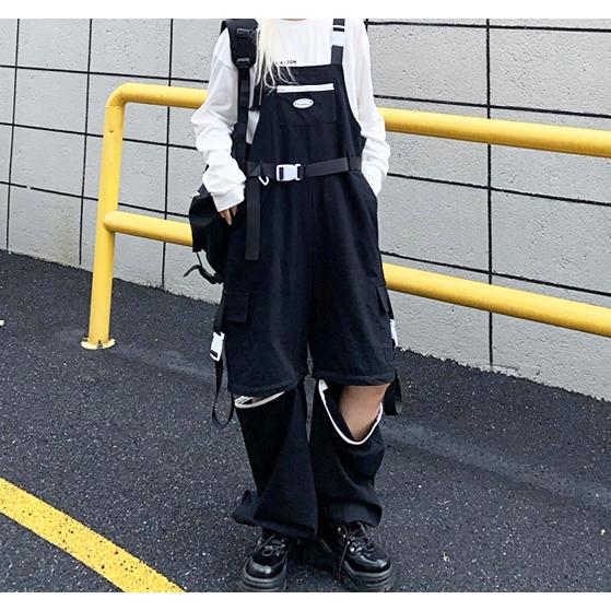 オーバーオール レディース サロペット つなぎ 韓国 原宿 個性的 2way |  | 01