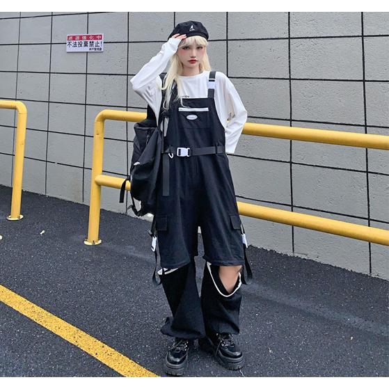オーバーオール レディース サロペット つなぎ 韓国 原宿 個性的 2way |  | 08