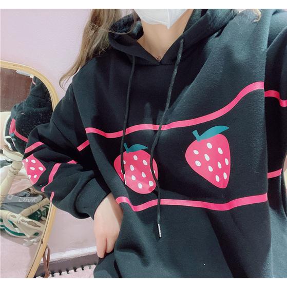 パーカー レディース いちご 韓国ファッション 原宿 ゆめかわいい |  | 03