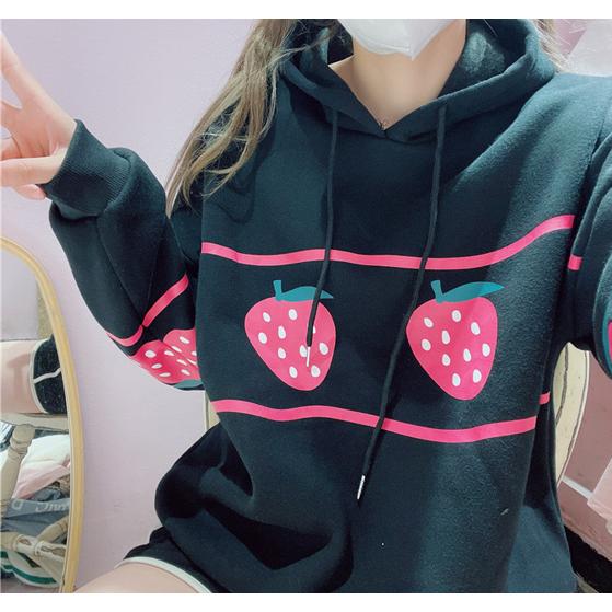 パーカー レディース いちご 韓国ファッション 原宿 ゆめかわいい |  | 04
