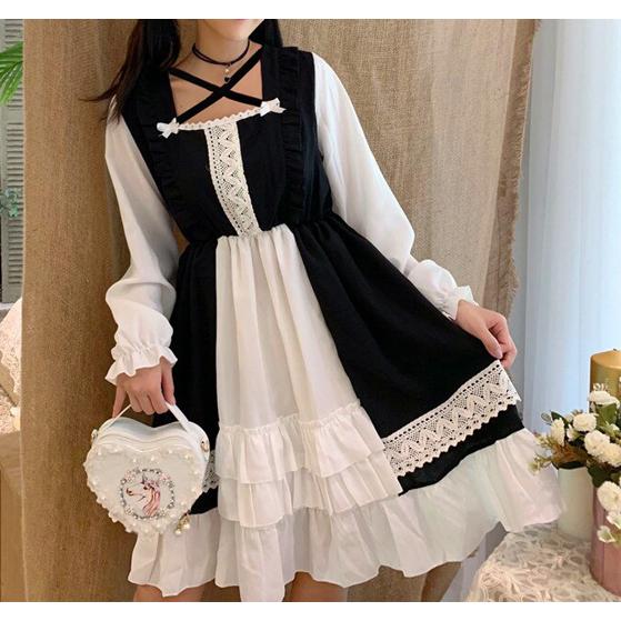 地雷服 量産型 ゴスロリ ワンピース 上下セット 量産型 地雷系 スカート ゴスロリ 服 ワンピース