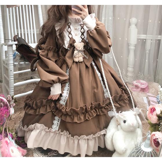 ロリータファッション ワンピース レディース ゴスロリ くま LOLITA