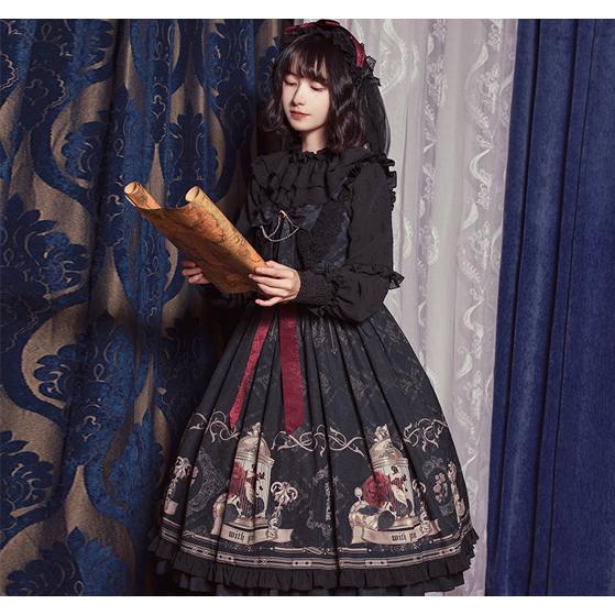 ゴスロリファッション ワンピース レディース ロリータ レトロ ワンピ 鳥籠 |  | 01