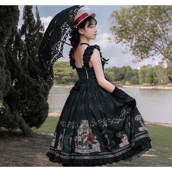 ゴスロリファッション ワンピース レディース ロリータ レトロ ワンピ 鳥籠 |  | 04