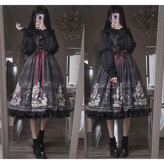 ゴスロリファッション ワンピース レディース ロリータ レトロ ワンピ 鳥籠 |  | 05