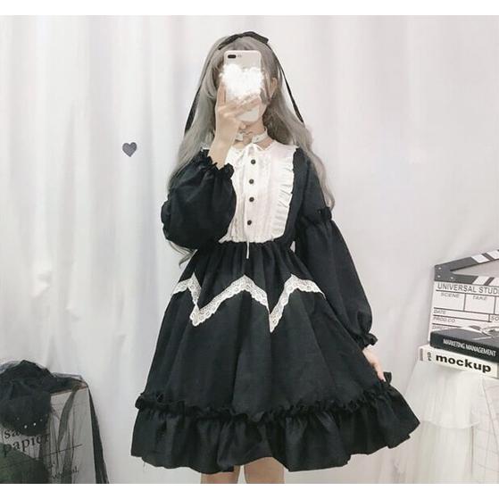 ロリータファッション ワンピース 服 長袖 レディース ゴスロリ ゆめかわいい 地雷系 量産型 |  | 06