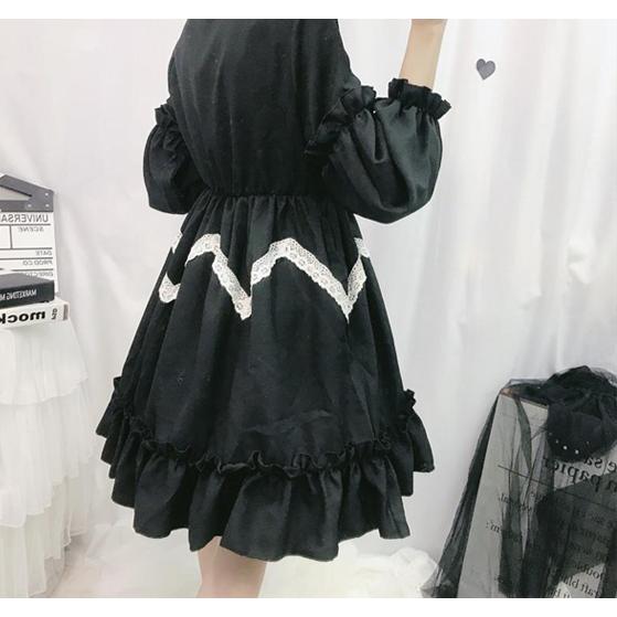 ロリータファッション ワンピース 服 長袖 レディース ゴスロリ ゆめかわいい 地雷系 量産型 |  | 07