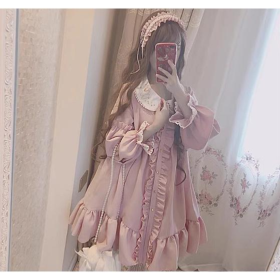 ワンピース ロリータファッション 長袖 レディース ゆめかわいい 地雷