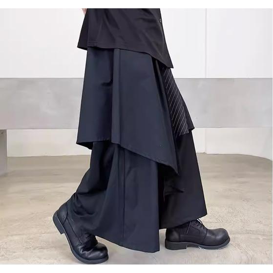 ワイドパンツ モード系 メンズ レディース 袴パンツ 個性的 ズボン ストリート 原宿ファッション ユニセックス |  | 03