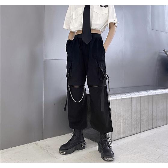 個性的 レディース メンズ パンツ チェーン ストリート系 韓国 : 毒