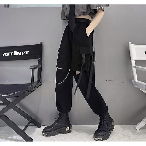 個性的 レディース メンズ パンツ チェーン ストリート系 韓国 : 毒