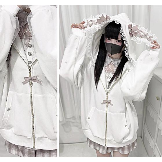 うさ耳パーカー 地雷系 ロリータファッション 量産型 LOLITA ゆめかわいい tb-873-4.jpg