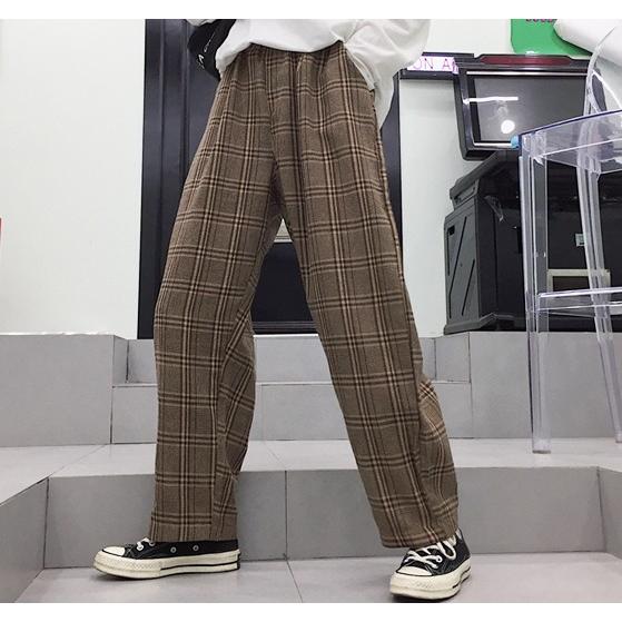 タータンチェック パンツ レディース メンズ 韓国ファッション ズボン