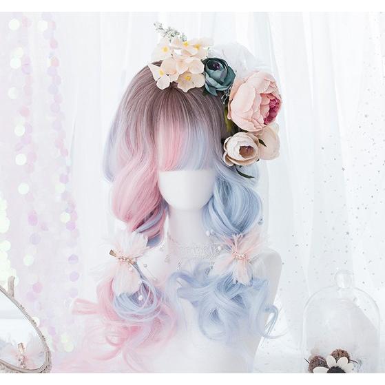 ウィッグ 耐熱 ロリータ グラデーション アシンメトリー レディース コスプレ ゆめかわいい 原宿系 巻き髪 Wg 02 毒いちご 通販 Yahoo ショッピング