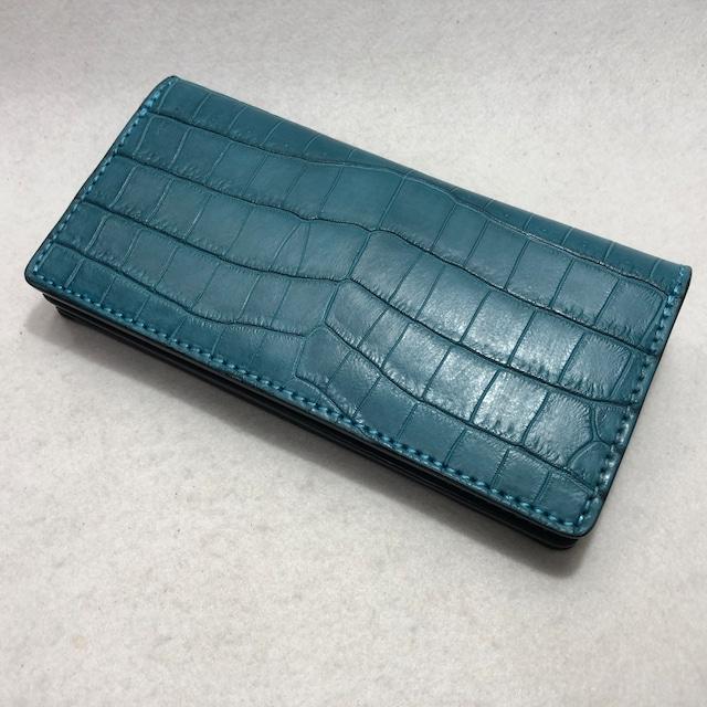 クロコダイル 皮革 ポロサス ターコイズブルー 1枚 【公式通販】