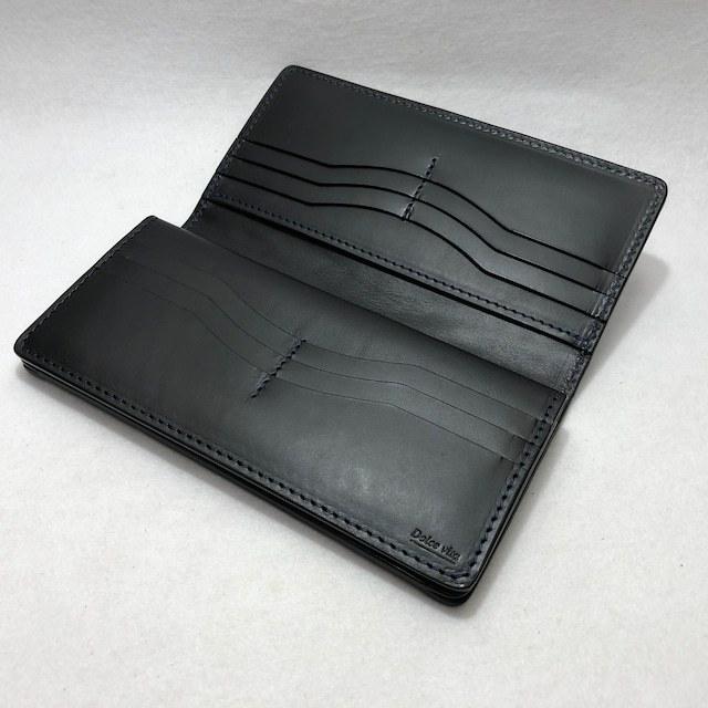 藍染め スモールクロコダイルレザー 長財布 肚クロコ 顎下 藍染め スモールクロコダイルレザー 長財布 肚クロコ 顎下
