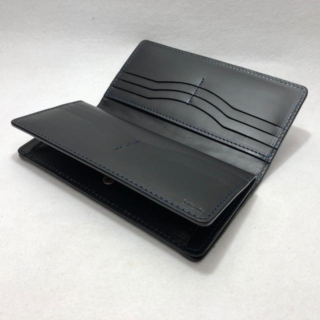 ワニ革 藍染め スモールクロコダイルレザー 長財布 ポロサス ソルト