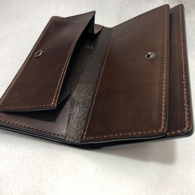 コードバン Cordovan ブラウン 長財布 ブラウンベース（内牛革