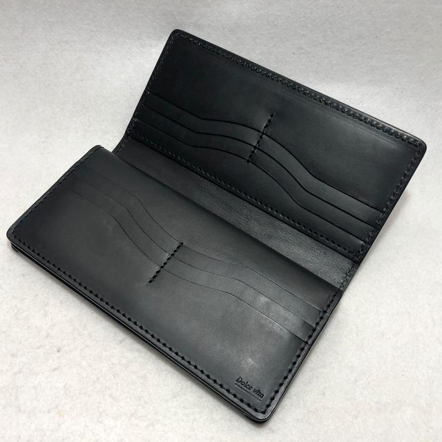 173 スモールクロコダイル長財布1 肚クロコ顎下 半艶ブラックの画像