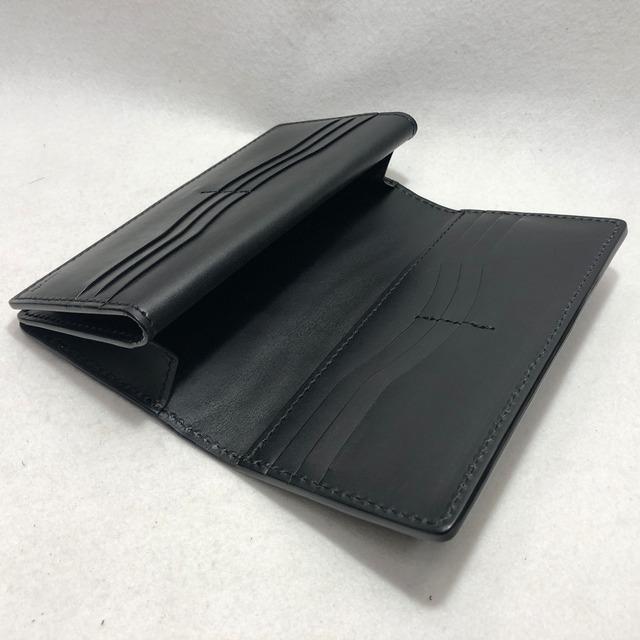 173 スモールクロコダイル長財布1 肚クロコ顎下 半艶ブラックの画像