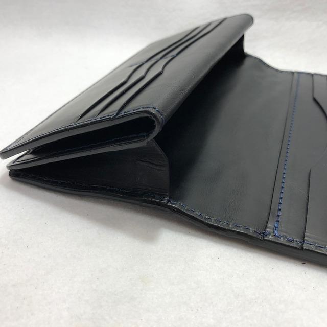 153 RED TAGスモールクロコダイル長財布2 肚クロコ半艶ネイビーの画像