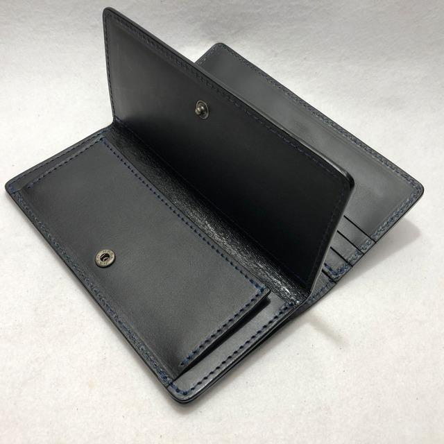 154 スモールクロコダイル長財布 ネイビー 肚クロコ 3 テール  鰐革 ワニ革 ポロサス クロコダイルの画像