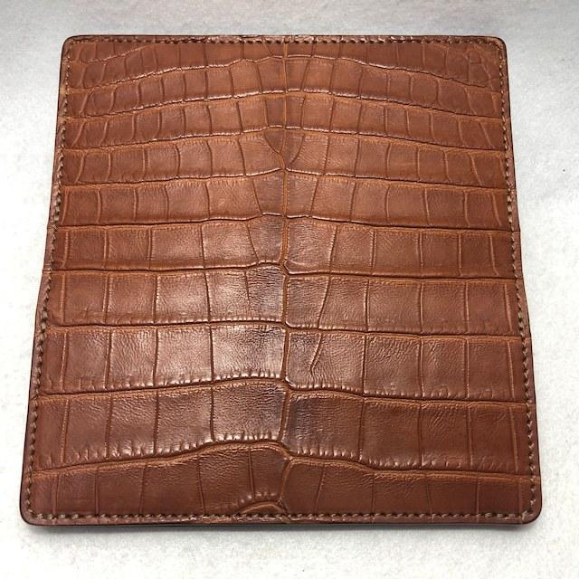 195 シャムクロコダイル長財布 （肚クロコダイル ）ライトブラウン鰐革の画像