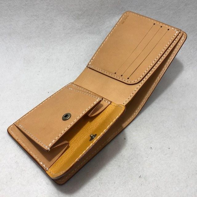 コードバン cordovan 2つ折り財布 （コインポッケト付き）コードバン 