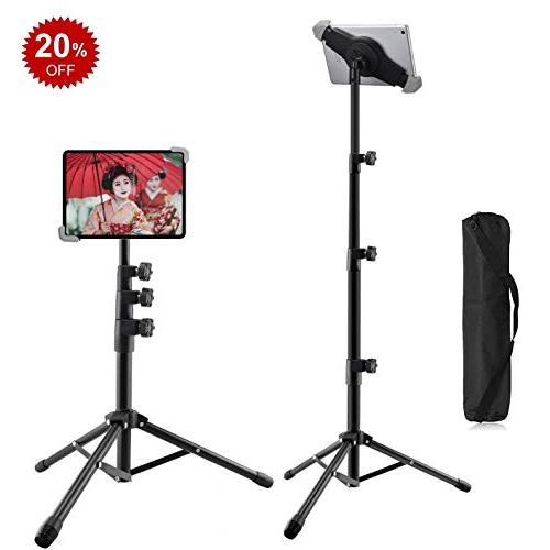 Syuko Ipadスタンド三脚 タブレットスタンド 360度回転 高さ調節 折り畳み式 ホルダーで