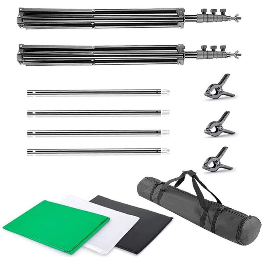 最安値挑戦 Amzdeal 写真撮影用 背景スタンドキット 3m 2m 背景布 3 白 黒 緑 丸洗い アイロンかけ 背景スタンド セット 持ち運び 新発 Zoetalentsolutions Com