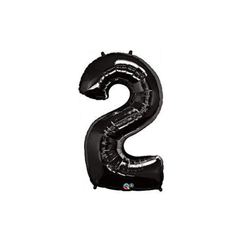 今月限定 特別大特価 クォラテックス社バルーン数字 ２ 大きさ約90センチ ブラック Qualatex Number Big Baloon お誕生日 飾り 数字 高速配送 Lamaimuaythaicamp Com
