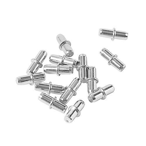 ダボ 棚ダボ 棚受ダボ 40個セット Φ5mm×16mm シェルフサポートピン 差し込みタイプ 棚受け用 金属製 シルバー