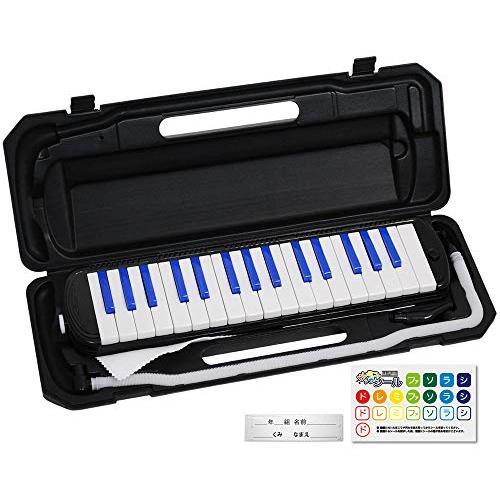 KC キョーリツ 鍵盤ハーモニカ メロディピアノ 32鍵 ブラック/ブルー P3001-32K/BKBL (ドレミ表記シ 鍵盤ハーモニカ