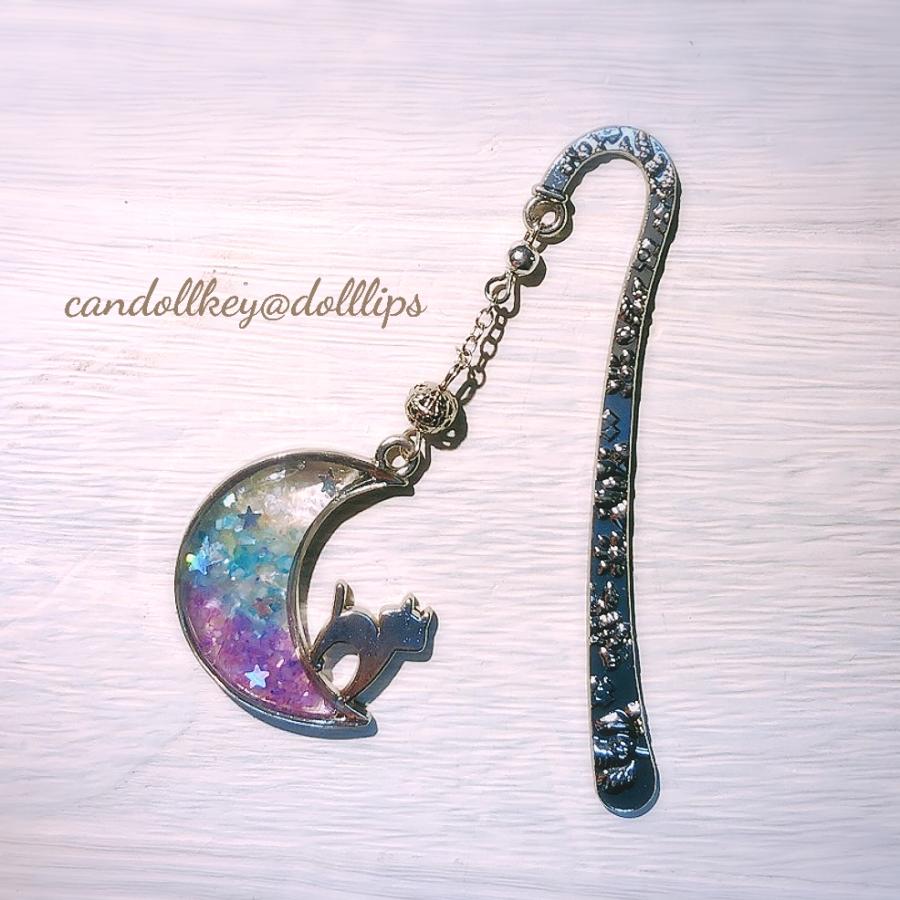 ブックマーク月と猫 しおり Bookm Moncatg Zakka Dolllips 通販 Yahoo ショッピング