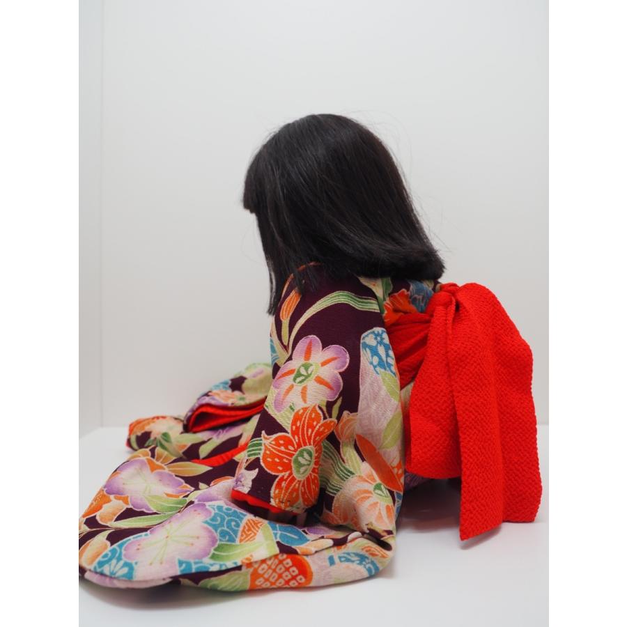 四代目 松乾齋東光 伝統工芸品 市松人形 座り市松 抱き人形 横幅22cm