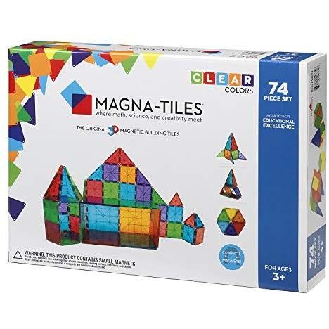 MAGNA-TILES 74ピースセット クリアカラー マグナ タイル Magna Tiles MagnaTiles Clear Colors 74 Piece Set